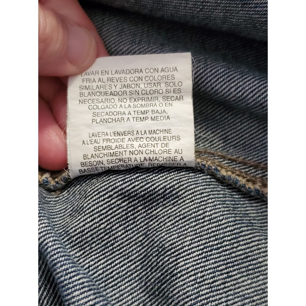 Wrangler Denim Trucker Jacket Mens 2X Blue Cotton Button Front Classic Jean - Picture 11 of 11
